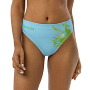 Bas de maillot de bain éco-responsable taille haute ciel bleu ORGANIC