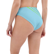 Bas de maillot de bain éco-responsable taille haute ciel bleu ORGANIC