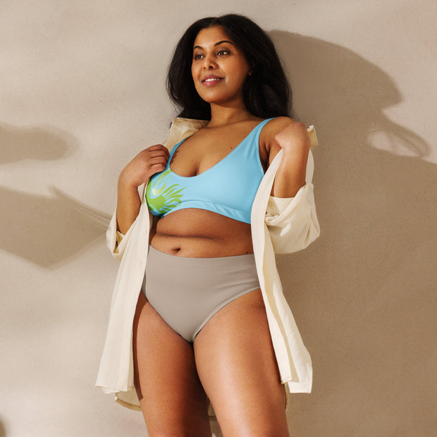 Haut de maillot de bain éco-responsable rembourré ciel bleu ORGANIC