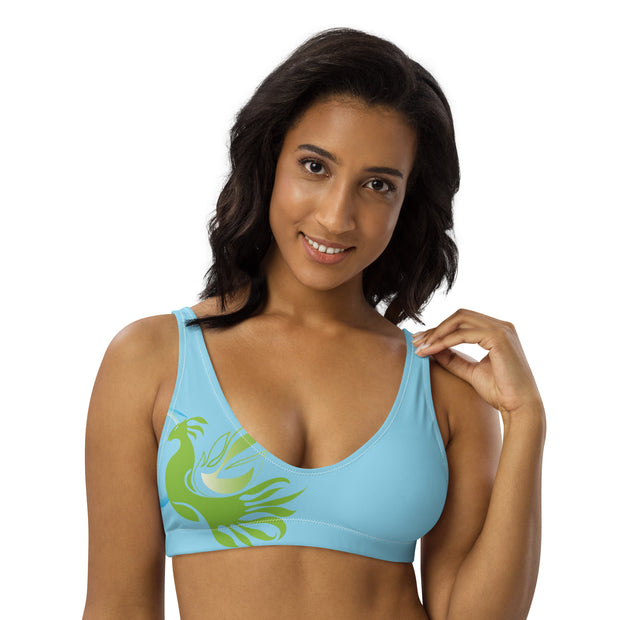 Haut de maillot de bain éco-responsable rembourré ciel bleu ORGANIC