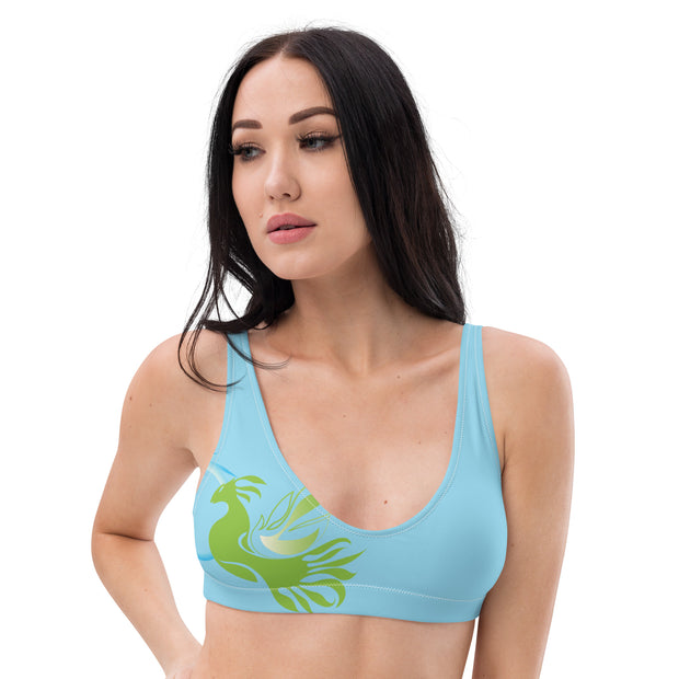 Haut de maillot de bain éco-responsable rembourré ciel bleu ORGANIC
