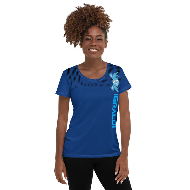 T-shirt de sport pour femmes bleu ERELIS