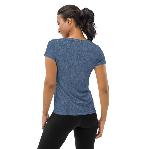 T-shirt de sport bleu pour femmes SANYI