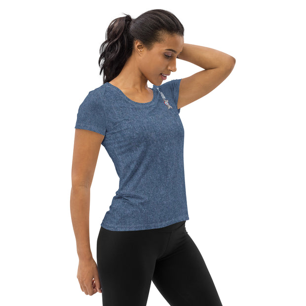 T-shirt de sport bleu pour femmes SANYI